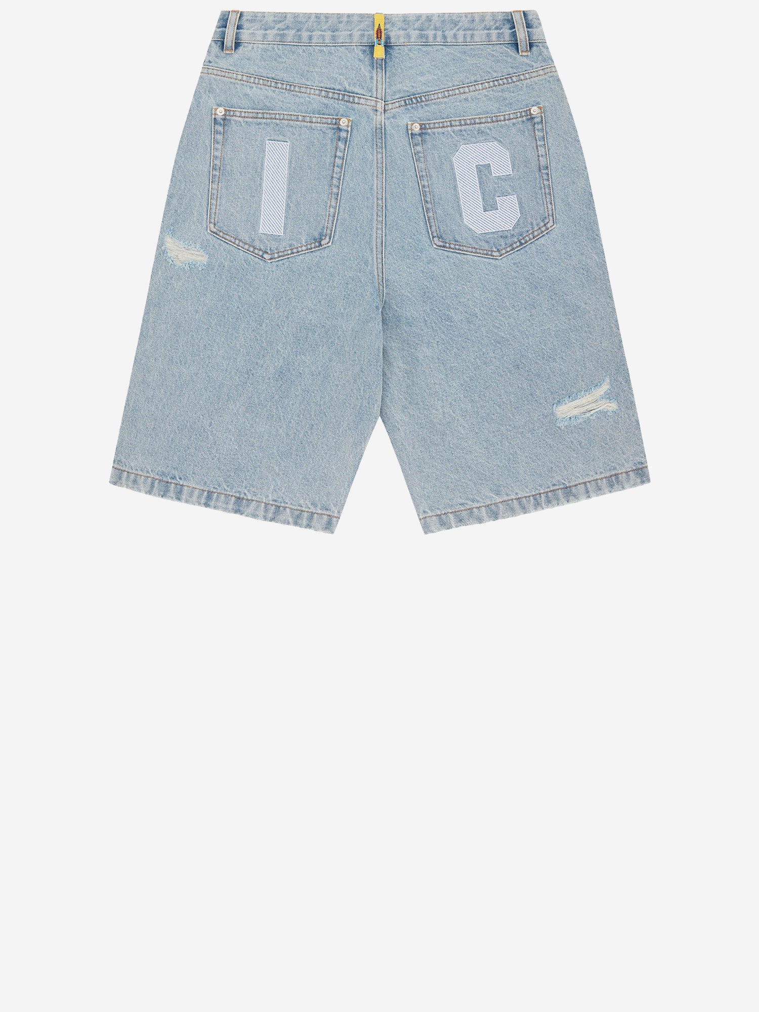 PANTALONI CORTI IN COTONE ICD003 HEAVY WASH BLUE ICECREAM 