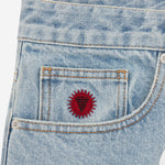PANTALONI CORTI IN COTONE ICD003 HEAVY WASH BLUE ICECREAM 