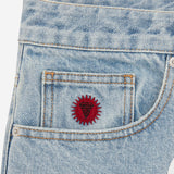 PANTALONI CORTI IN COTONE ICD003 HEAVY WASH BLUE ICECREAM 