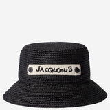 CAPPELLO BUCKET IN RAFIA CON LOGO ACU00835AW00501 990 JACQUEMUS 