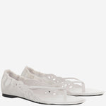 Sandali in pelle e tessuto con dettagli cut-out FOW00203AW00819 100 JACQUEMUS 