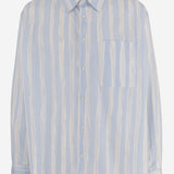 CAMICIA IN COTONE CON MOTIVO A RIGHE SHM00605AW00691 3GT JACQUEMUS 