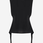 TOP SENZA MANICHE IN MISTO CARTA CON PANNELLI LATERALI ALLUNGATI TOW00910AJ00254 990 JACQUEMUS 
