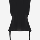 TOP SENZA MANICHE IN MISTO CARTA CON PANNELLI LATERALI ALLUNGATI TOW00910AJ00254 990 JACQUEMUS 
