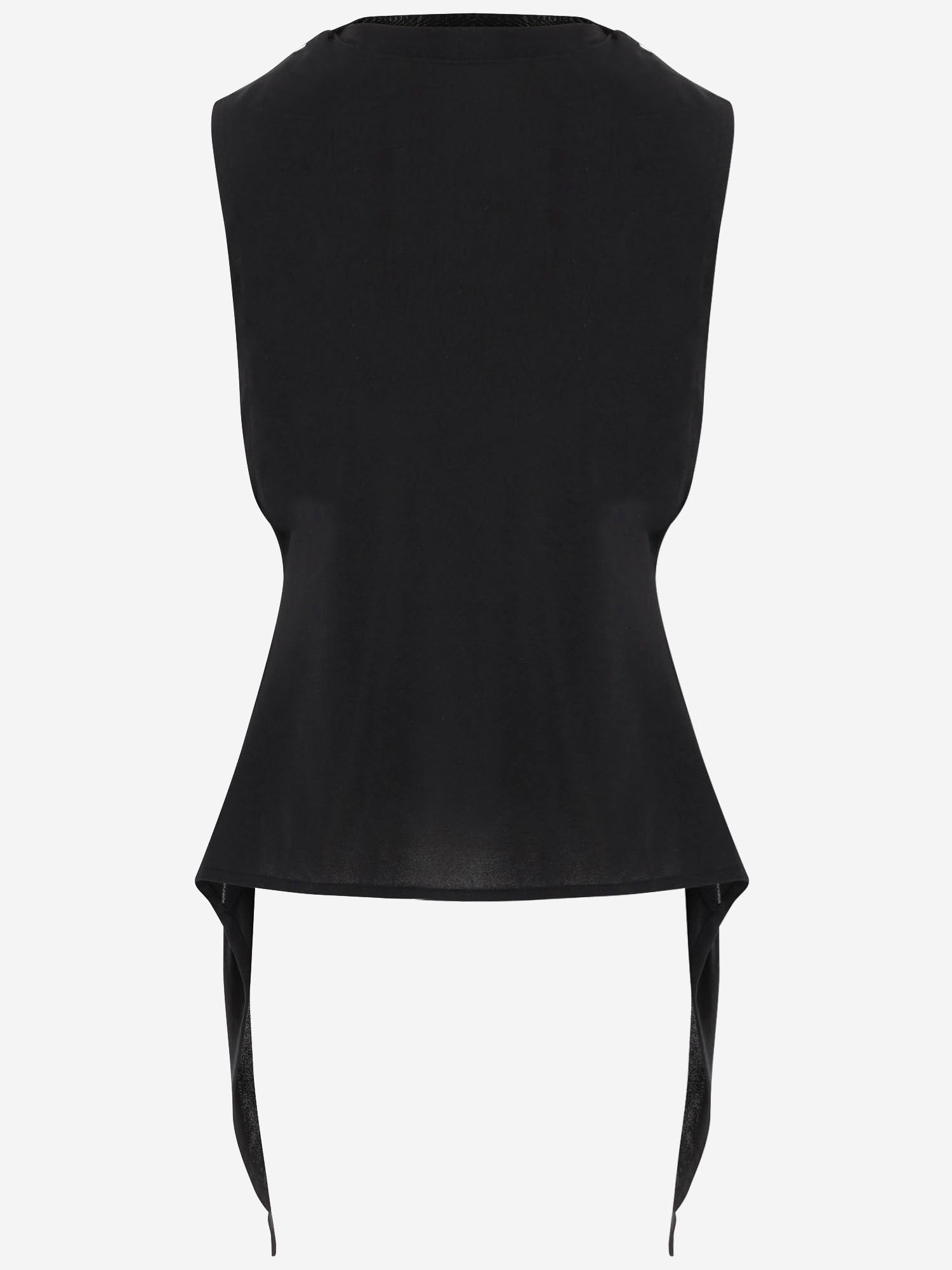 TOP SENZA MANICHE IN MISTO CARTA CON PANNELLI LATERALI ALLUNGATI TOW00910AJ00254 990 JACQUEMUS 