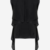 TOP SENZA MANICHE IN MISTO CARTA CON PANNELLI LATERALI ALLUNGATI TOW00910AJ00254 990 JACQUEMUS 