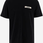 T-SHIRT IN COTONE CON LOGO TSM00133AJ00226 990 JACQUEMUS 