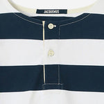 T-SHIRT MARINIÈRE IN COTONE TSM00581AJ00045 3FR JACQUEMUS 