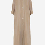 ABITO LUNGO IN COTONE CON MOTIVO A RIGHE J02CT0599 J45328273 JIL SANDER 