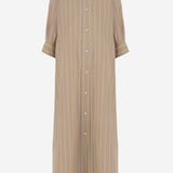 ABITO LUNGO IN COTONE CON MOTIVO A RIGHE J02CT0599 J45328273 JIL SANDER 