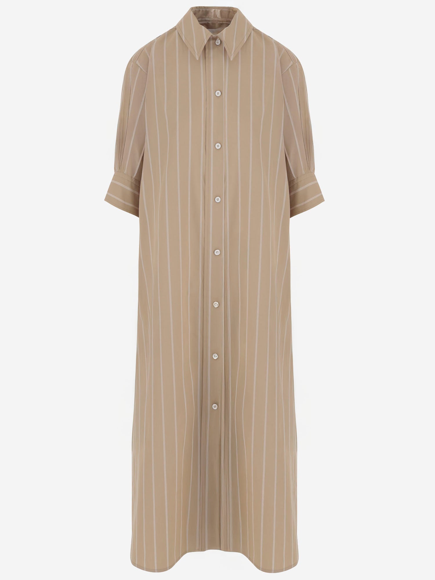 ABITO LUNGO IN COTONE CON MOTIVO A RIGHE J02CT0599 J45328273 JIL SANDER 