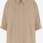 CAMICIA IN COTONE CON MOTIVO A RIGHE J02DL0289 J45328273 JIL SANDER 