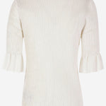 T-SHIRT IN MISTO VISCOSA CON MANICHE ARRICCIATE J02GC0144 J18363100 JIL SANDER 