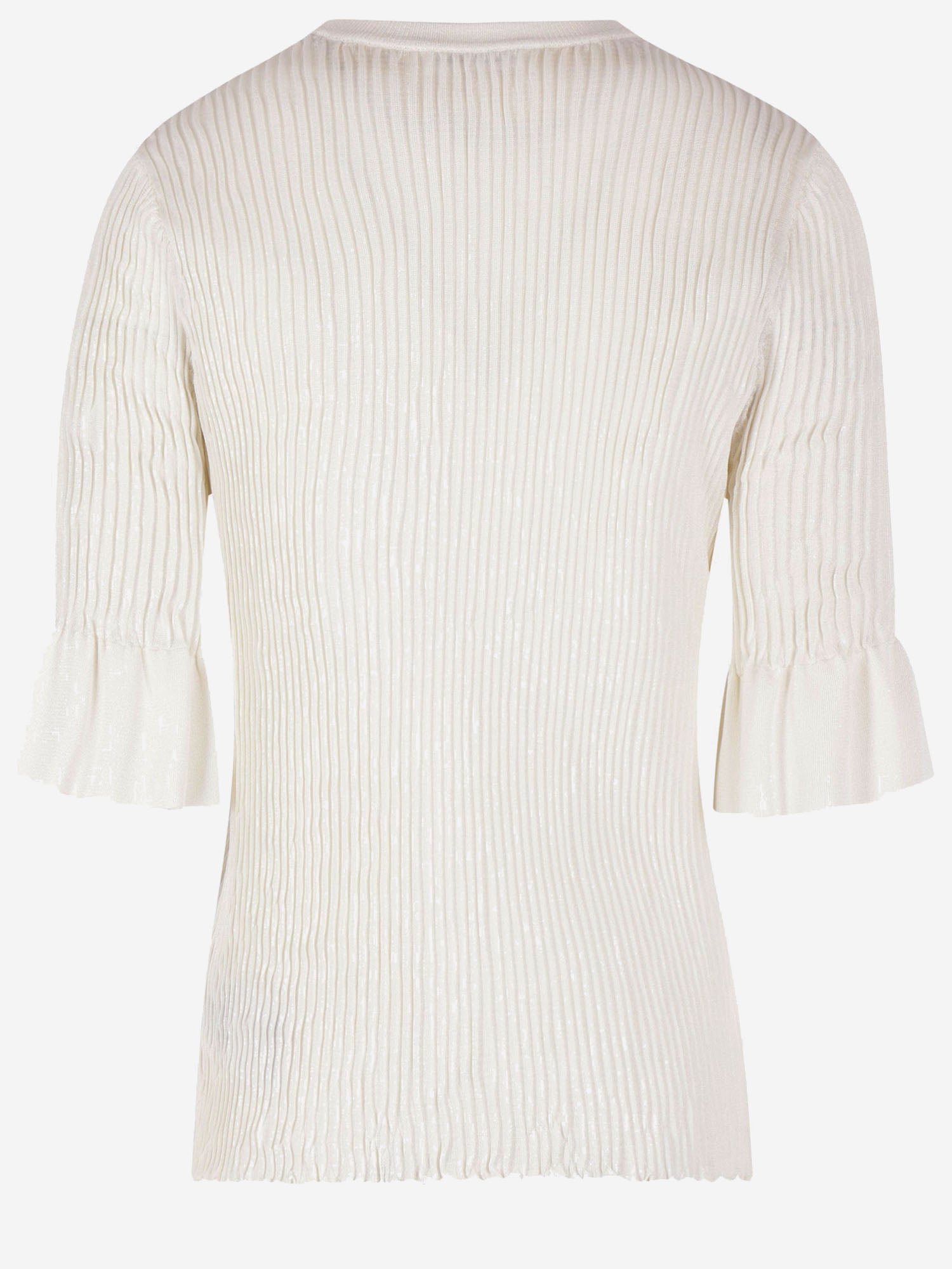 T-SHIRT IN MISTO VISCOSA CON MANICHE ARRICCIATE J02GC0144 J18363100 JIL SANDER 