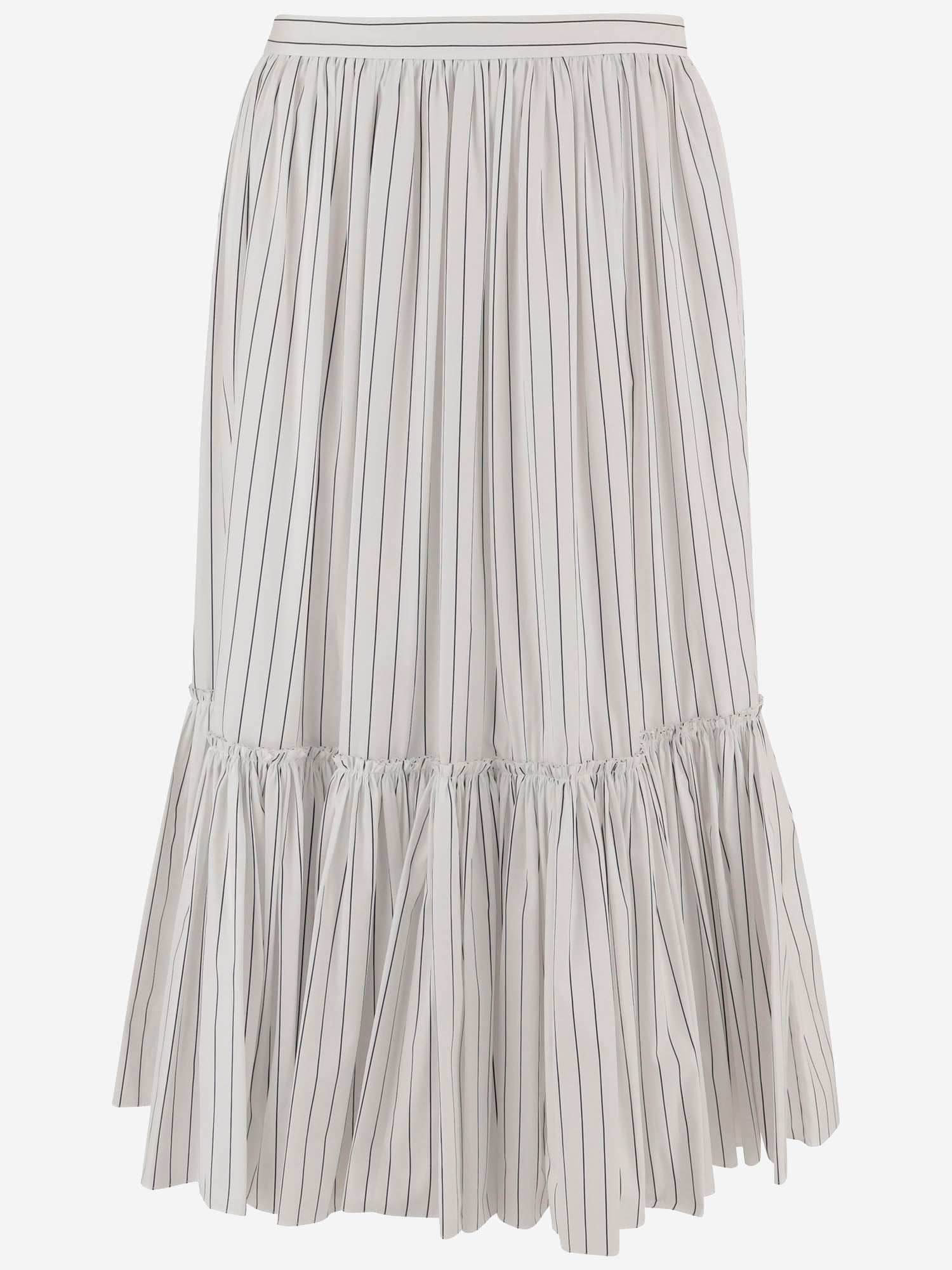 GONNA IN COTONE CON MOTIVO A RIGHE J02MA0373 J45329154 JIL SANDER 