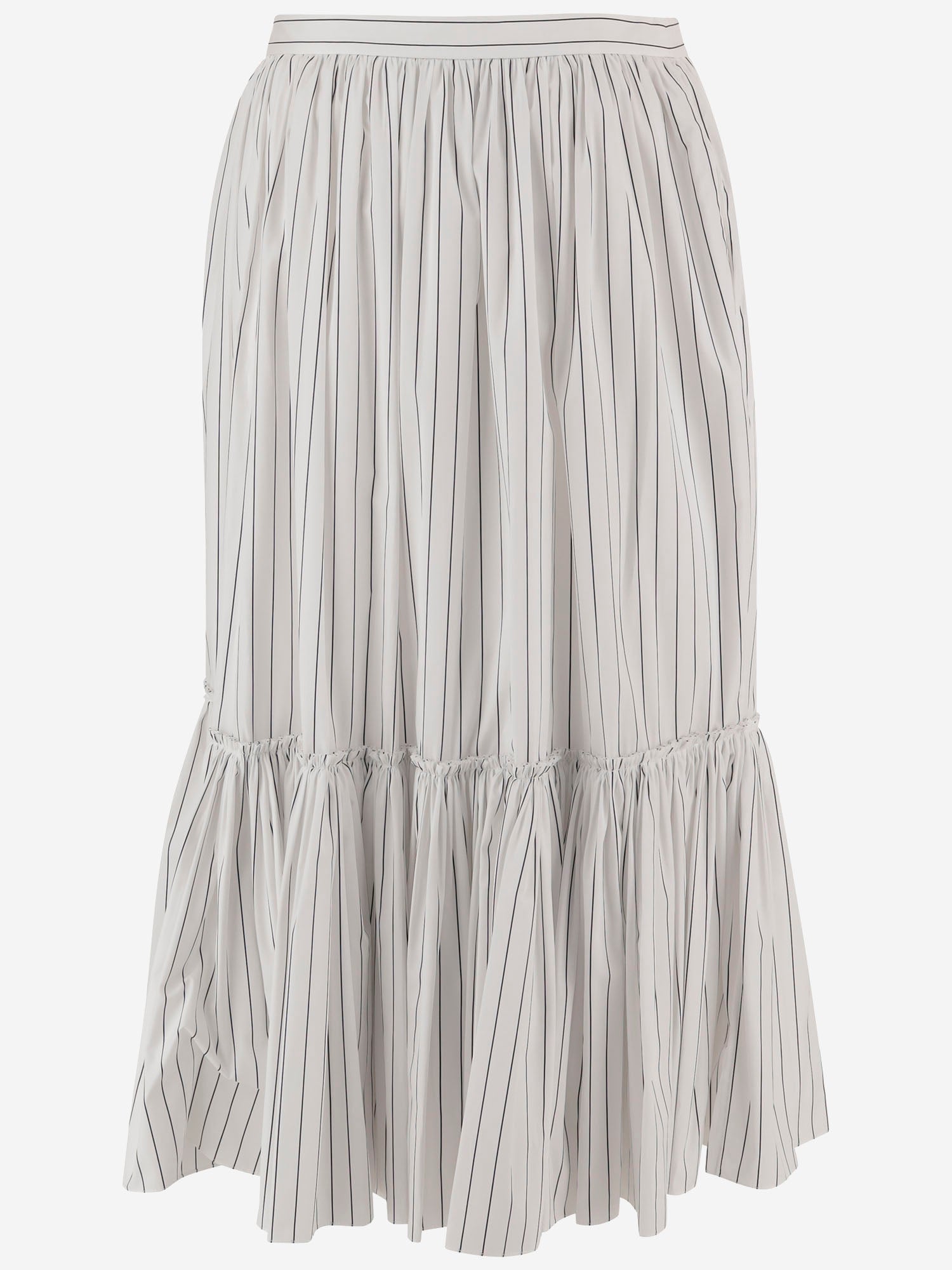 GONNA IN COTONE CON MOTIVO A RIGHE J02MA0373 J45329154 JIL SANDER 