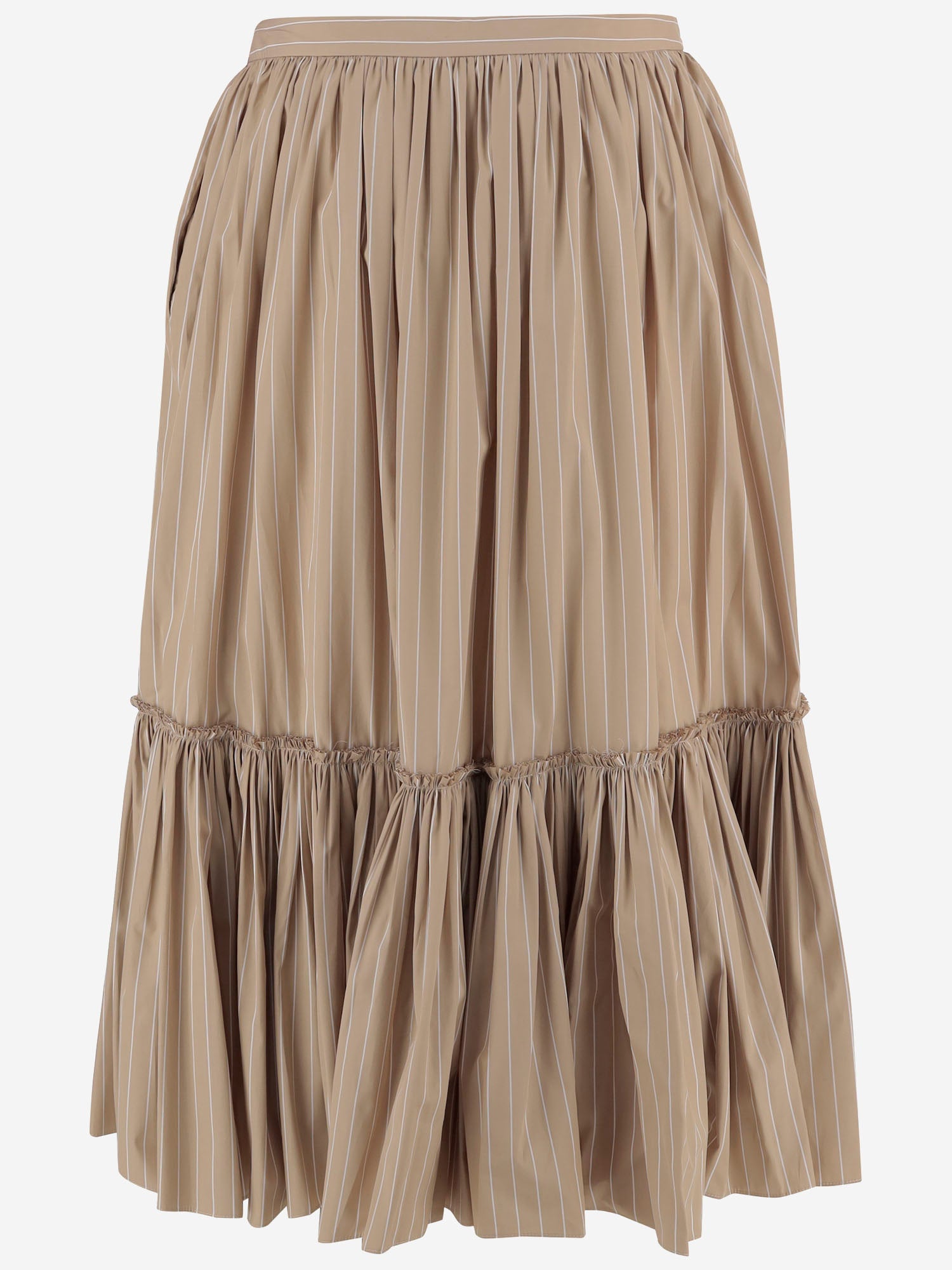 GONNA IN COTONE CON MOTIVO A RIGHE J02MA0373 J45329273 JIL SANDER 