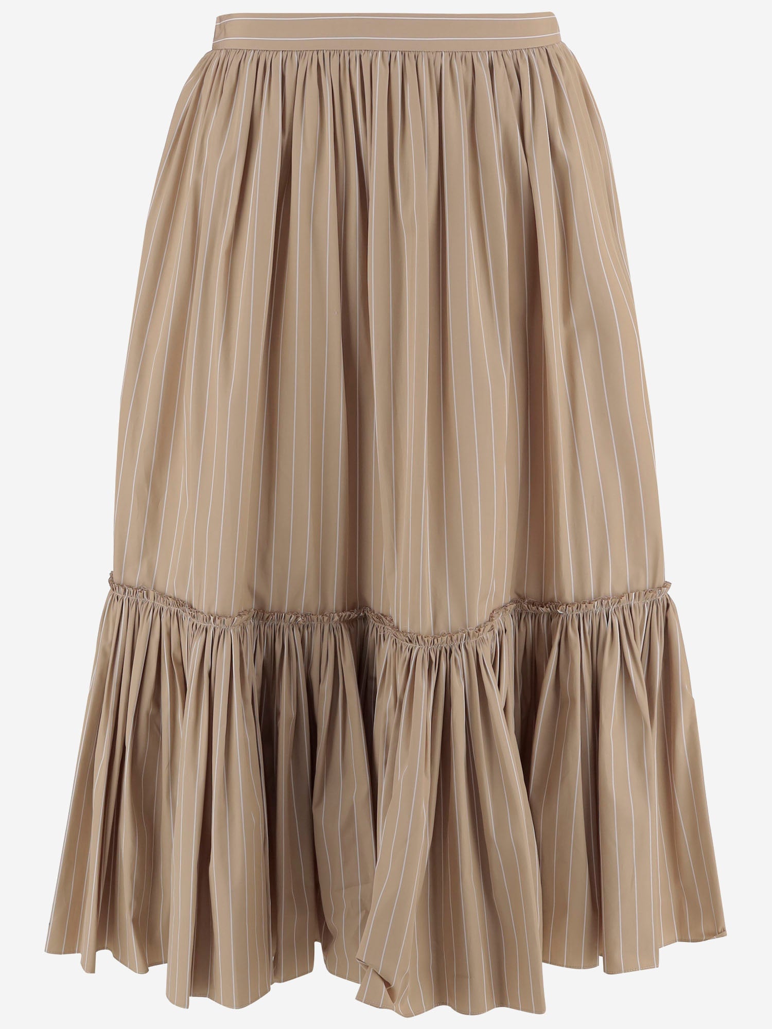 GONNA IN COTONE CON MOTIVO A RIGHE J02MA0373 J45329273 JIL SANDER 