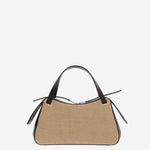 BORSA DUNE IN PELLE E RAFIA J07WG0109 P8933280 JIL SANDER 