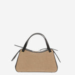 BORSA DUNE IN PELLE E RAFIA J07WG0109 P8933280 JIL SANDER 