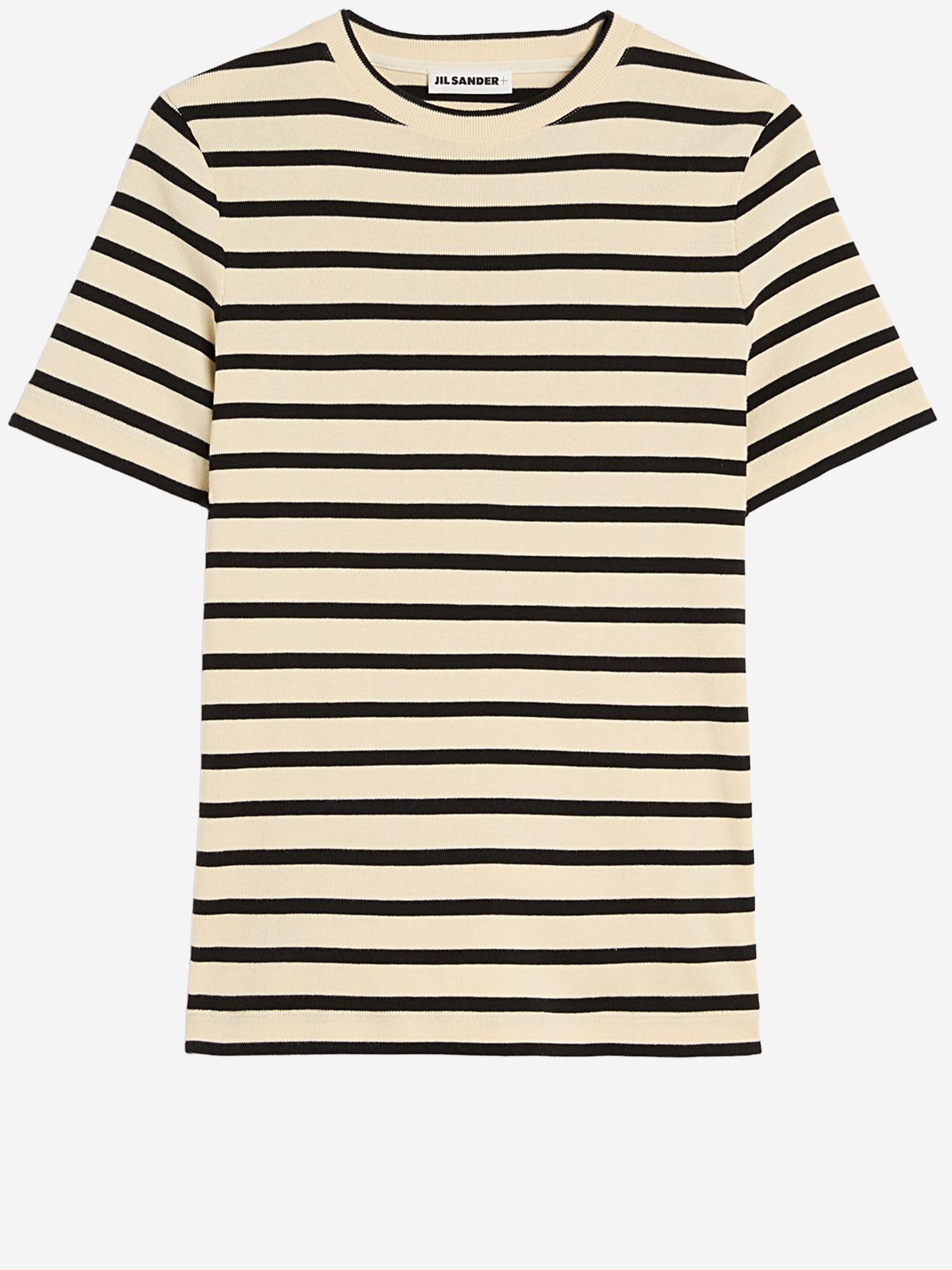 T-SHIRT IN COTONE CON MOTIVO A RIGHE J40GC0111 J46497080 JIL SANDER 