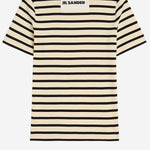 T-SHIRT IN COTONE CON MOTIVO A RIGHE J40GC0111 J46497080 JIL SANDER 