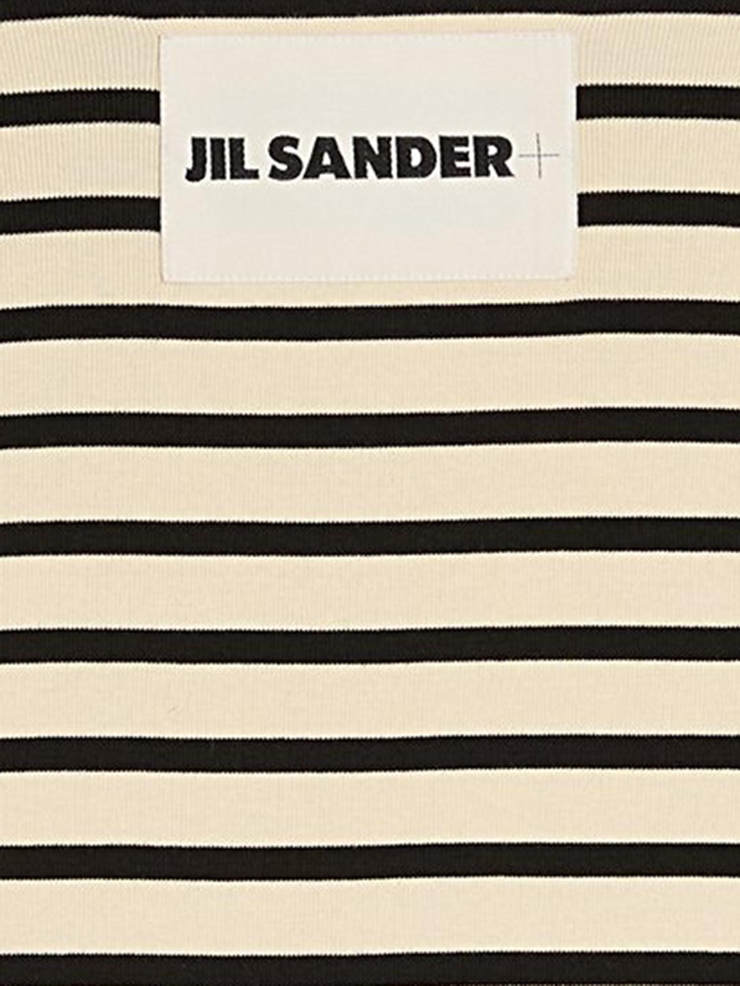T-SHIRT IN COTONE CON MOTIVO A RIGHE J40GC0111 J46497080 JIL SANDER 