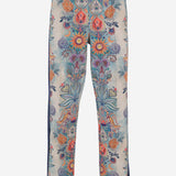 PANTALONI IN NYLON STRETCH CON MOTIVO FLOREALE 80OAAE11 CF120R86 JUST CAVALLI 