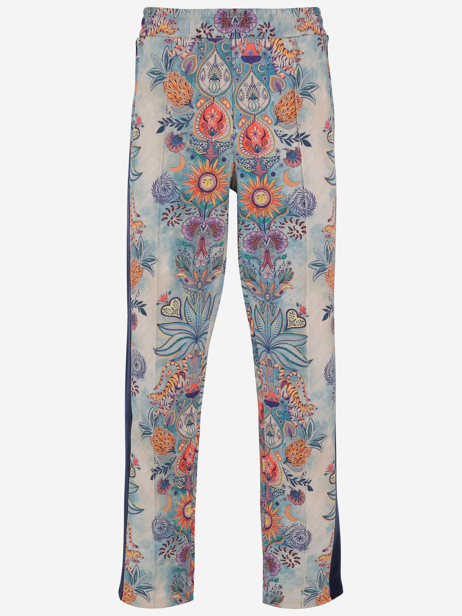 PANTALONI IN NYLON STRETCH CON MOTIVO FLOREALE 80OAAE11 CF120R86 JUST CAVALLI 