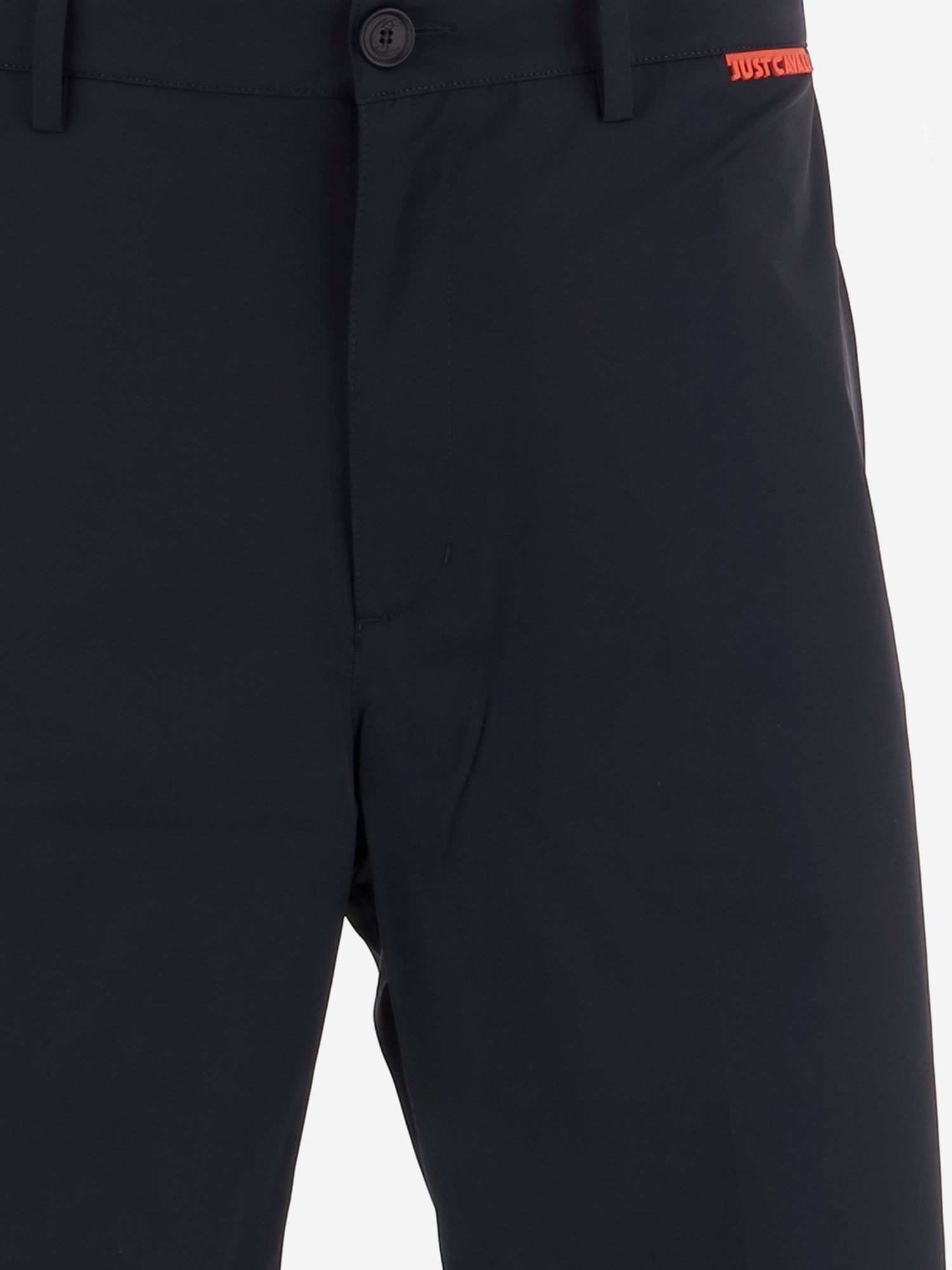 PANTALONI CORTI IN NYLON STRETCH CON LOGO 80OAD114 N0600231 JUST CAVALLI 