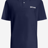 POLO IN COTONE CON COLLETTO BICOLORE E LOGO 80OAGT12 CJ506204 JUST CAVALLI 