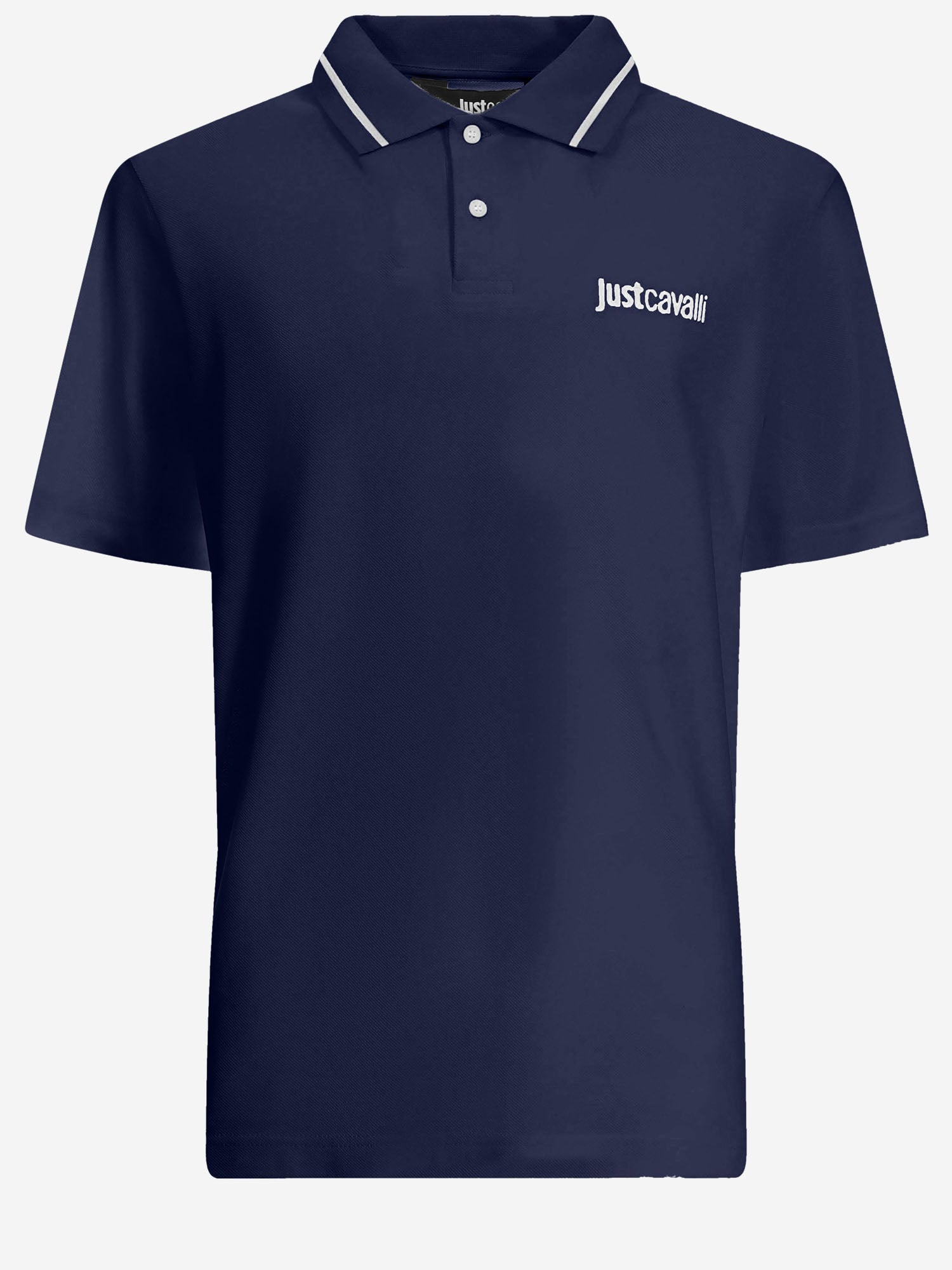 POLO IN COTONE CON COLLETTO BICOLORE E LOGO 80OAGT12 CJ506204 JUST CAVALLI 