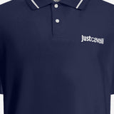 POLO IN COTONE CON COLLETTO BICOLORE E LOGO 80OAGT12 CJ506204 JUST CAVALLI 