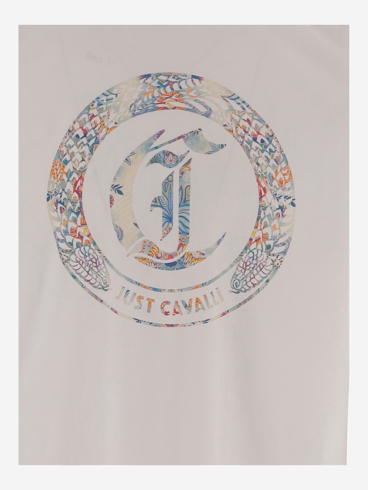 T-SHIRT IN COTONE CON STAMPA 80OAHE01 CJ110003 JUST CAVALLI 
