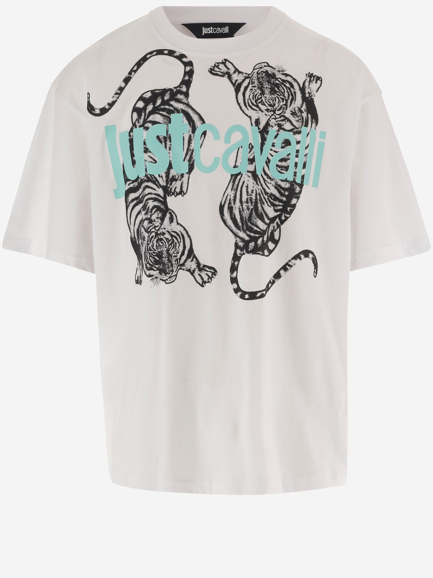T-SHIRT IN COTONE CON STAMPA 80OAHE16 CJ110003 JUST CAVALLI 