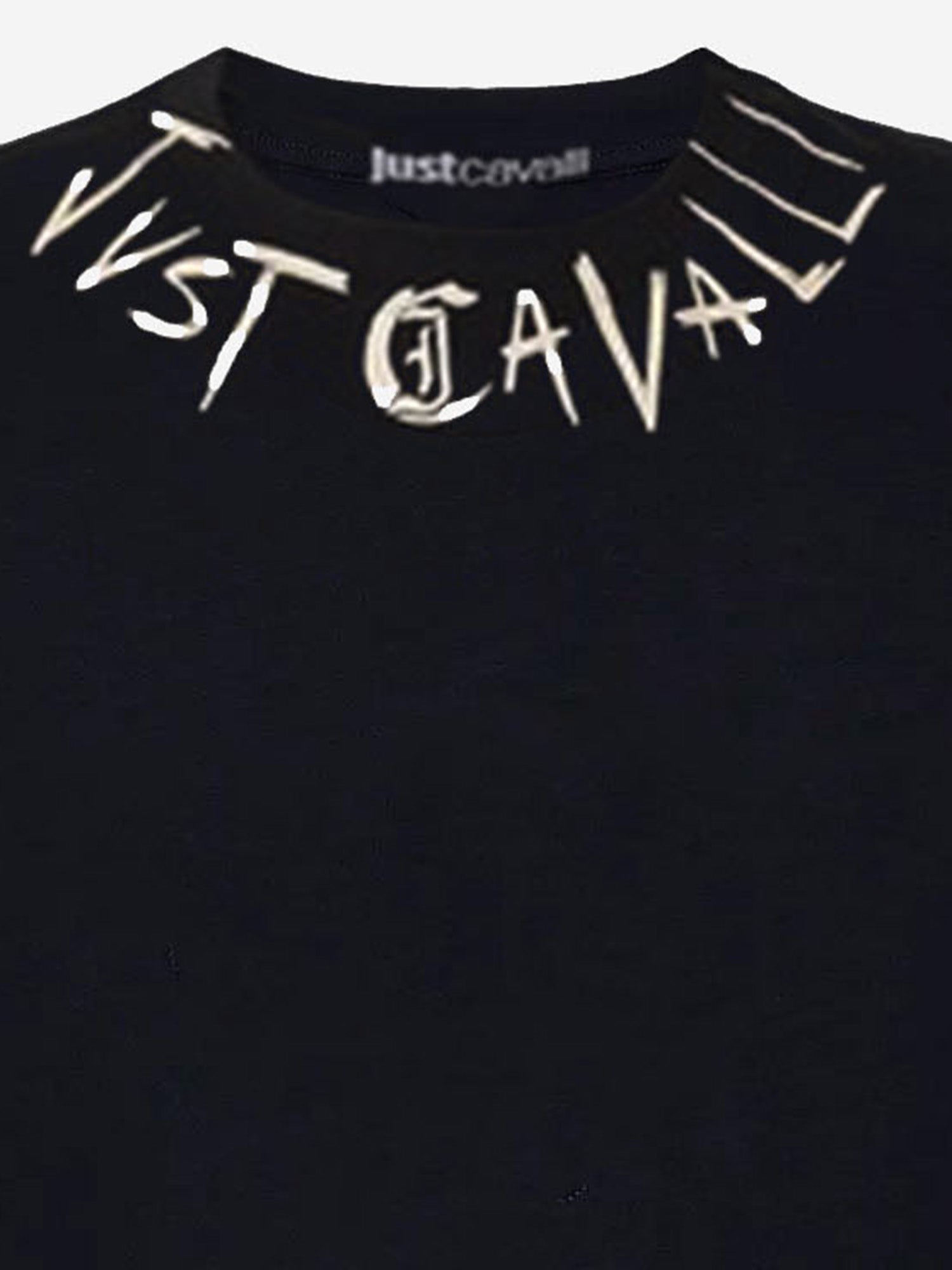 T-SHIRT IN COTONE CON LOGO SUL COLLO 80OAHE21 CJ110899 JUST CAVALLI 