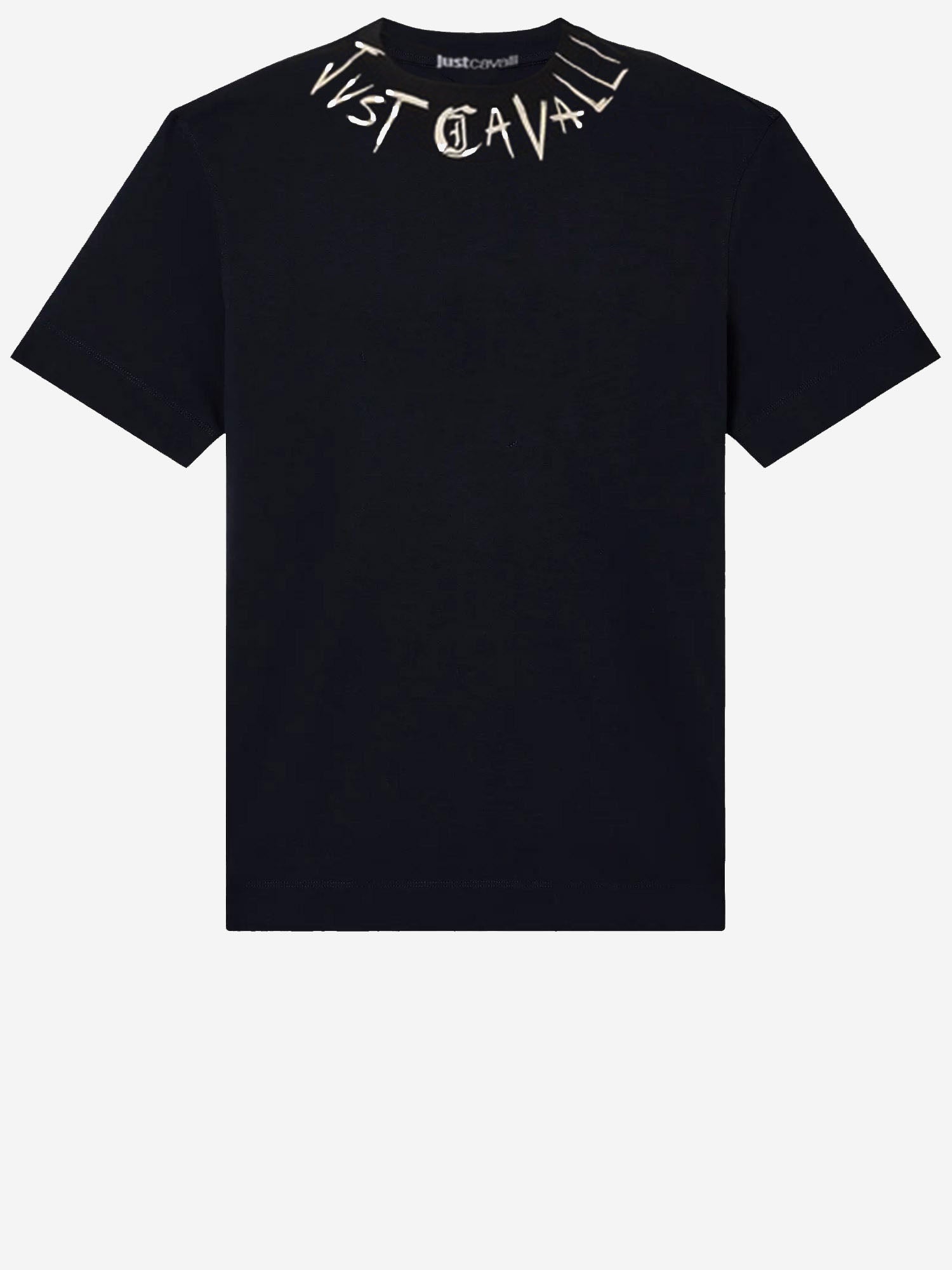 T-SHIRT IN COTONE CON LOGO SUL COLLO 80OAHE21 CJ110899 JUST CAVALLI 