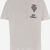 T-SHIRT IN COTONE CON STAMPA grafica 80OAHE24 CJ110003 JUST CAVALLI 