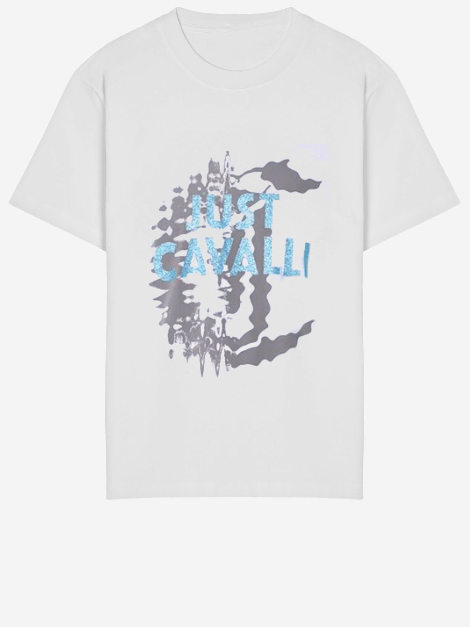 T-SHIRT IN COTONE CON STAMPA LOGO 80OAHE27 CJ110003 JUST CAVALLI 