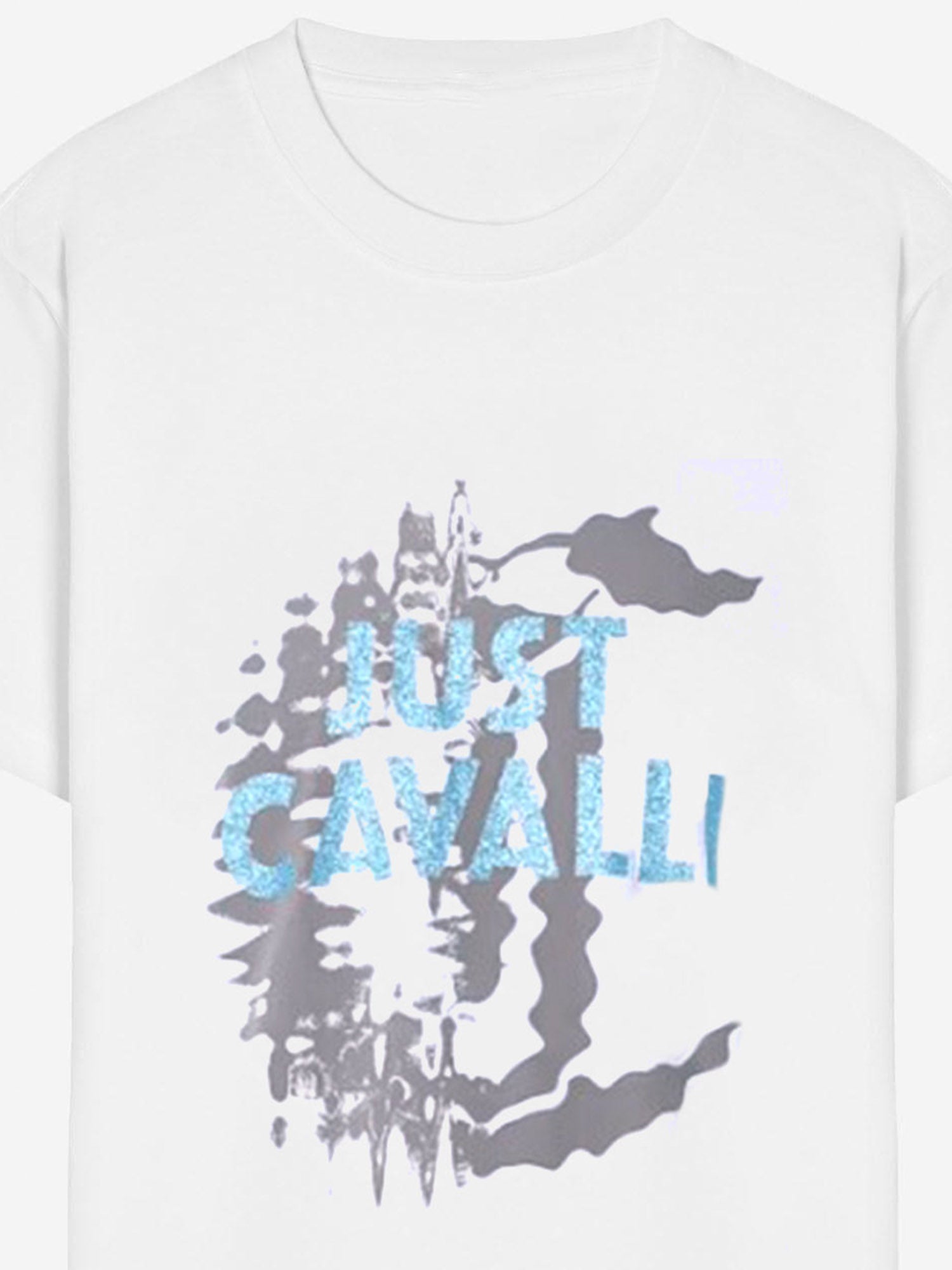 T-SHIRT IN COTONE CON STAMPA LOGO 80OAHE27 CJ110003 JUST CAVALLI 