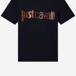 T-SHIRT IN COTONE CON STAMPA LOGO 80OAHT03 CJ500899 JUST CAVALLI 