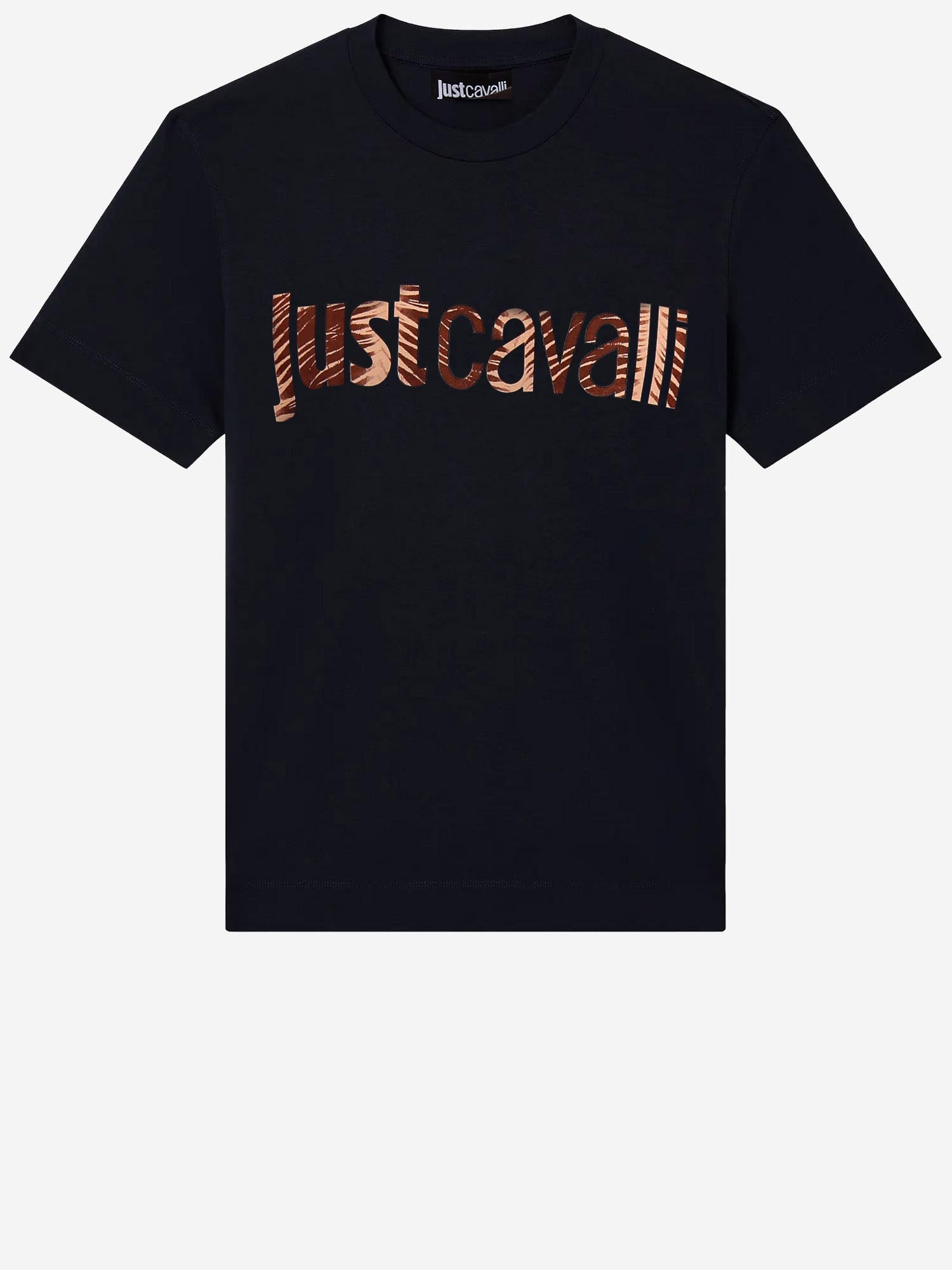 T-SHIRT IN COTONE CON STAMPA LOGO 80OAHT03 CJ500899 JUST CAVALLI 