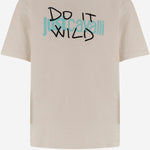 T-SHIRT IN COTONE CON STAMPA 80OAHT09 CJ500004 JUST CAVALLI 