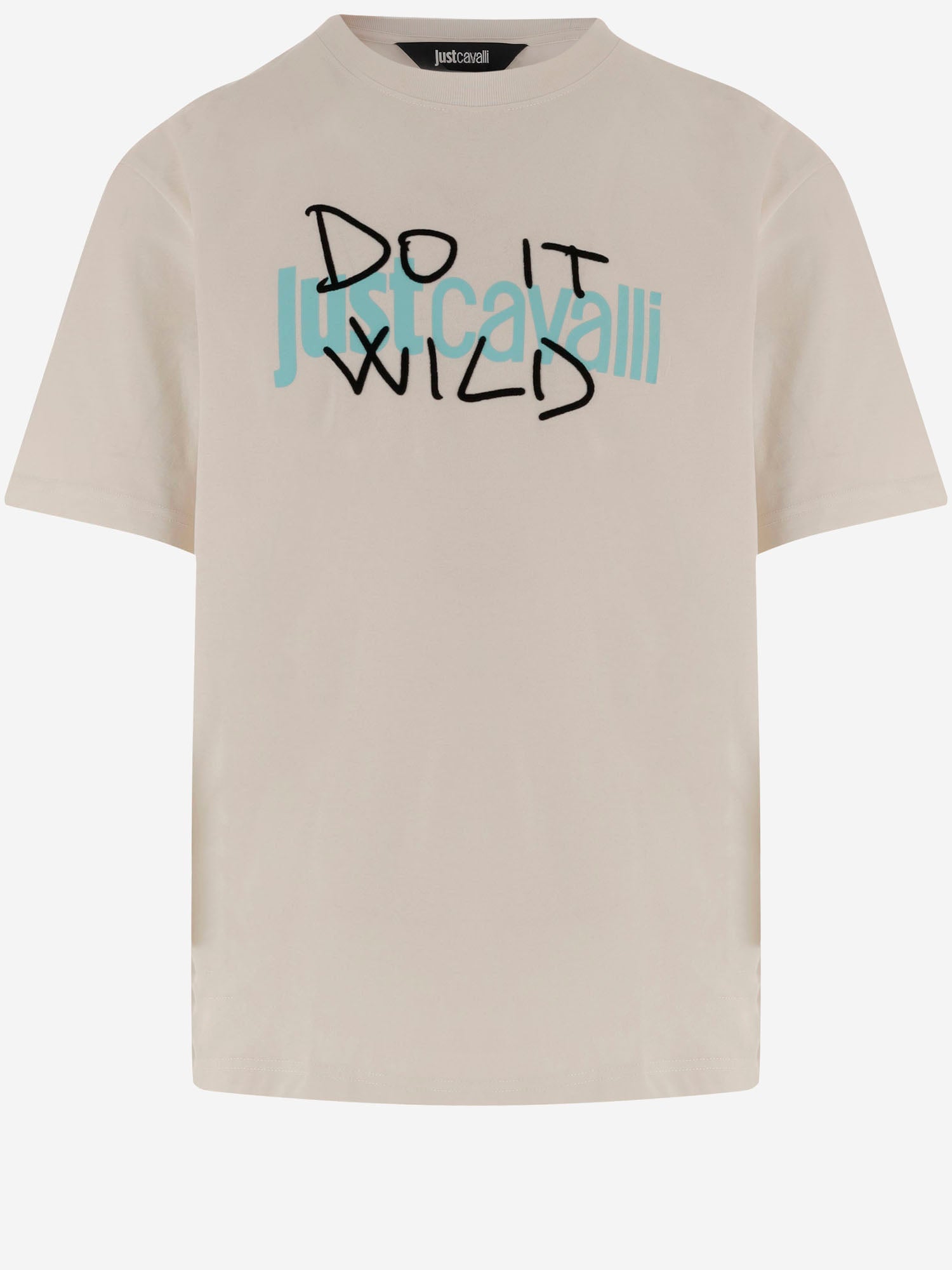 T-SHIRT IN COTONE CON STAMPA 80OAHT09 CJ500004 JUST CAVALLI 
