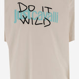 T-SHIRT IN COTONE CON STAMPA 80OAHT09 CJ500004 JUST CAVALLI 