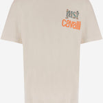 T-SHIRT IN COTONE CON STAMPA grafica 80OAHT14 CJ500004 JUST CAVALLI 