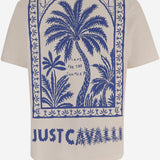 T-SHIRT IN COTONE CON STAMPA grafica 80OAHT23 CJ500004 JUST CAVALLI 