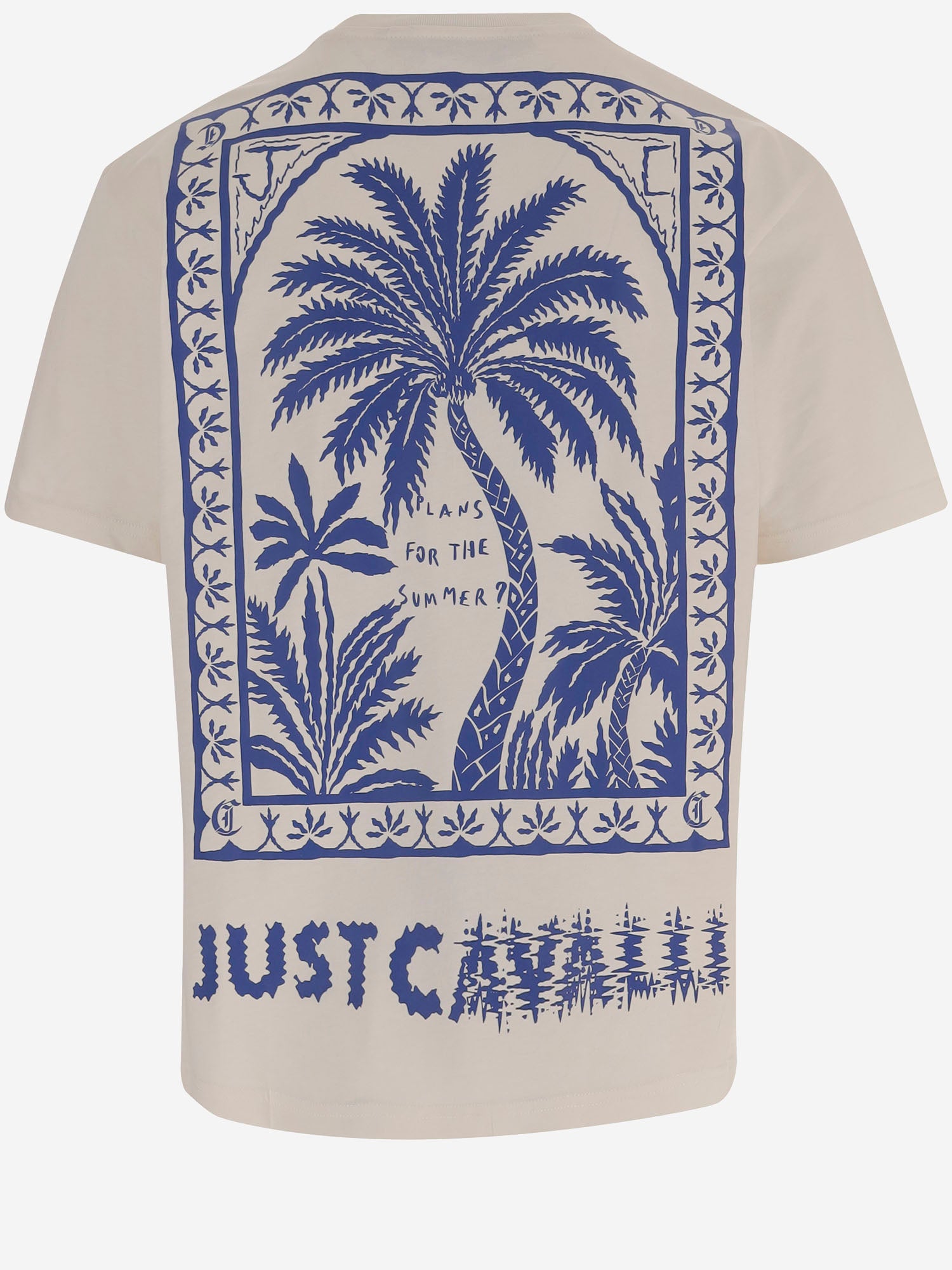 T-SHIRT IN COTONE CON STAMPA grafica 80OAHT23 CJ500004 JUST CAVALLI 