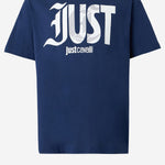 T-SHIRT IN COTONE CON STAMPA LOGO 80OAHT28 CJ500204 JUST CAVALLI 