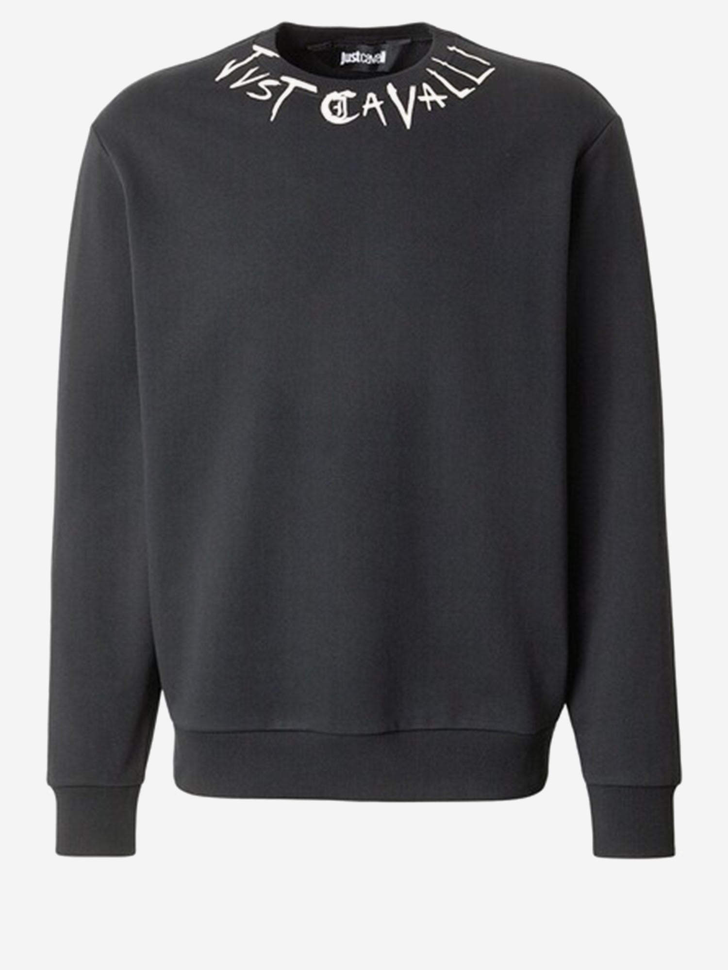 FELPA IN COTONE CON LOGO SUL COLLO 80OAIE21 CF100899 JUST CAVALLI 
